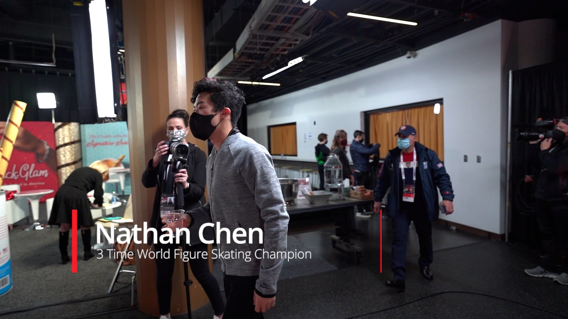 Nathan Chen Backstage at 2022 U.S. Figure Skating Champs