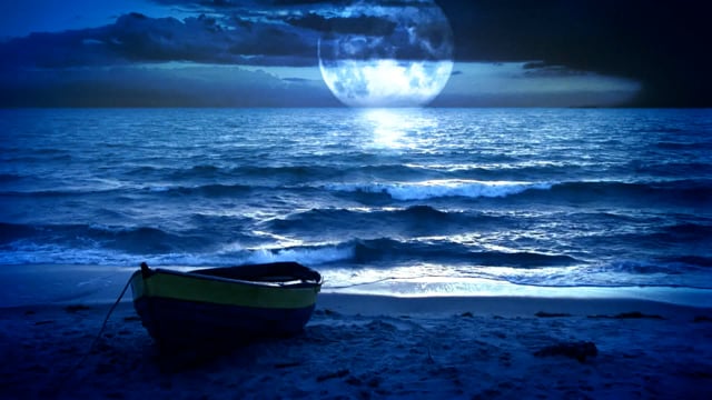 night ocean wallpaper hd