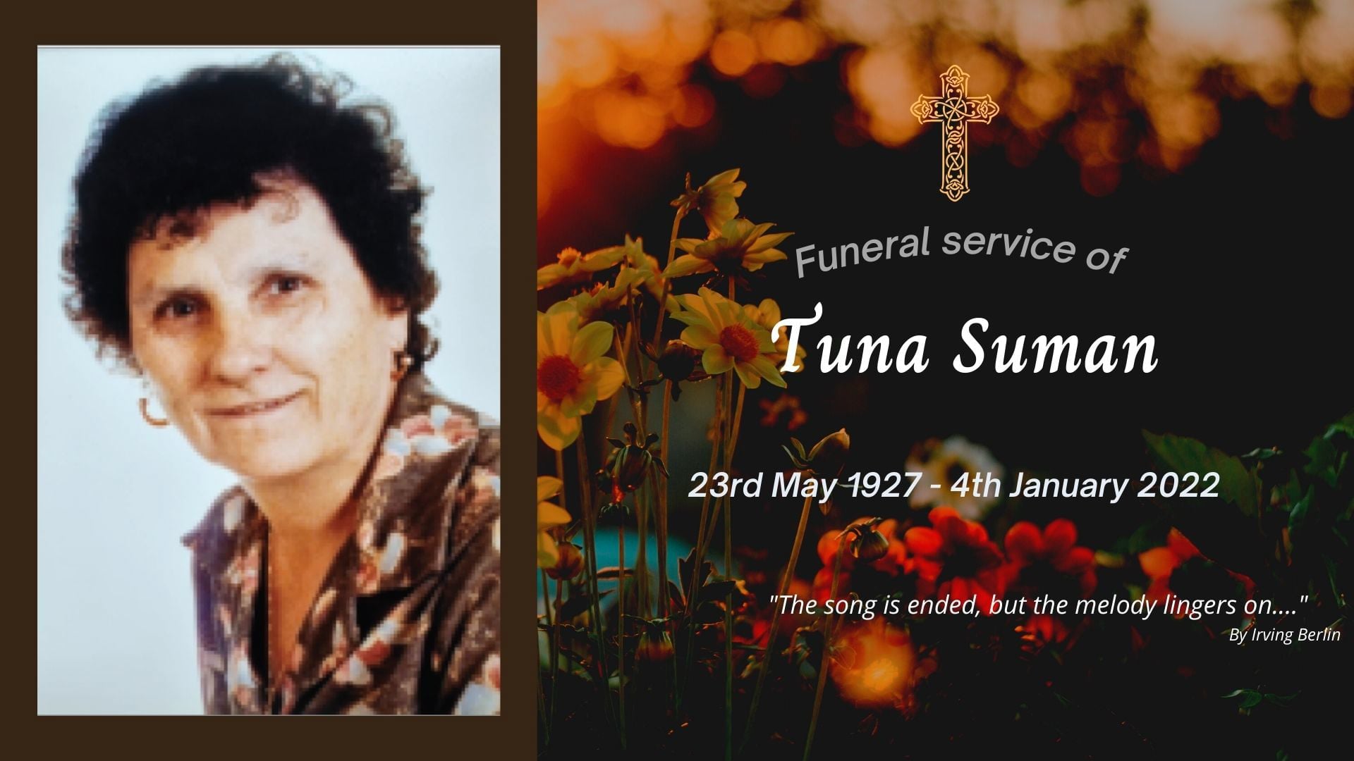Funeral service of the late Tuna Suman