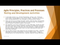 2.1.1 Testing and Development Activities