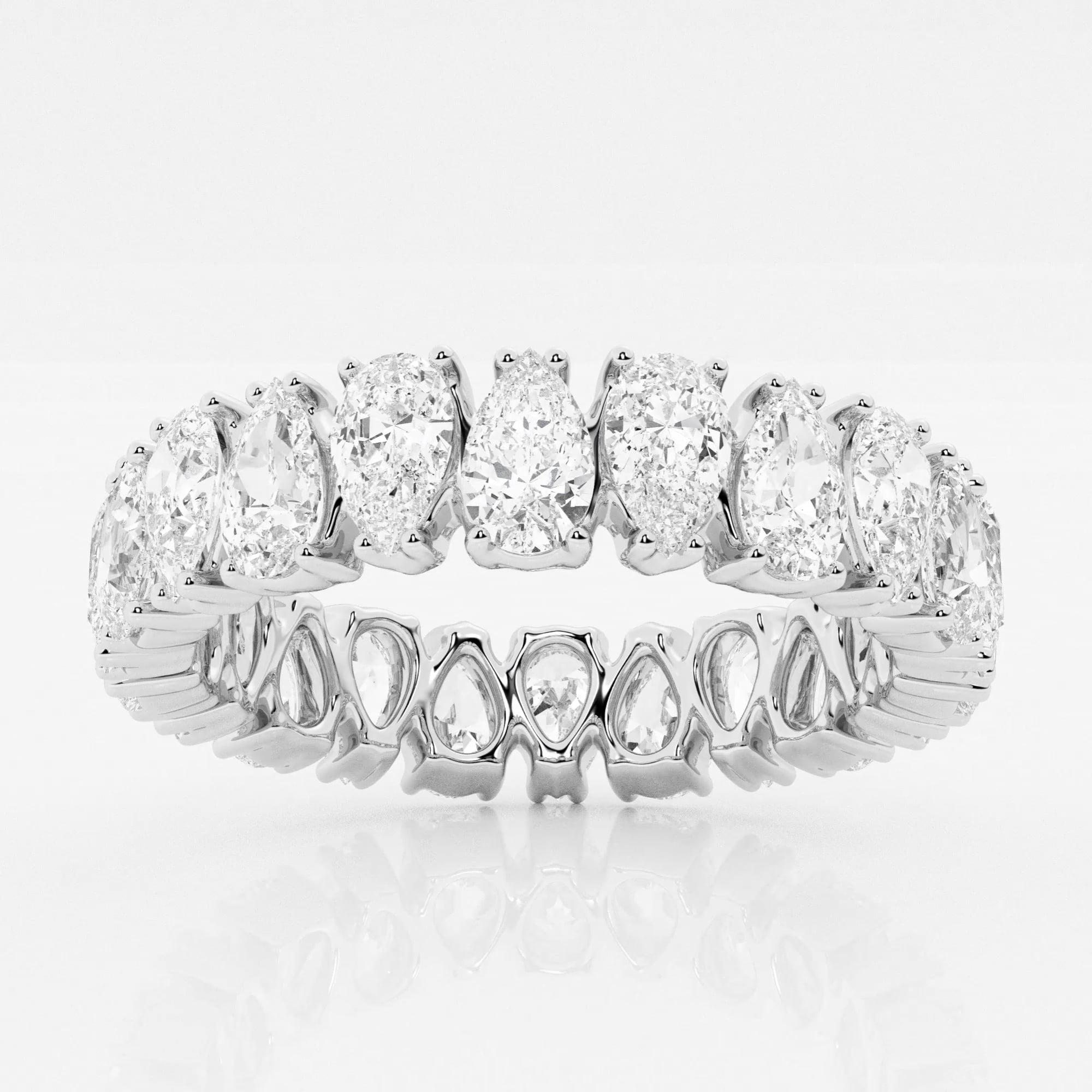 product video for 4 1/2 ctw Alternating Pear Lab Grown Diamond Eternity Band - 5mm Width