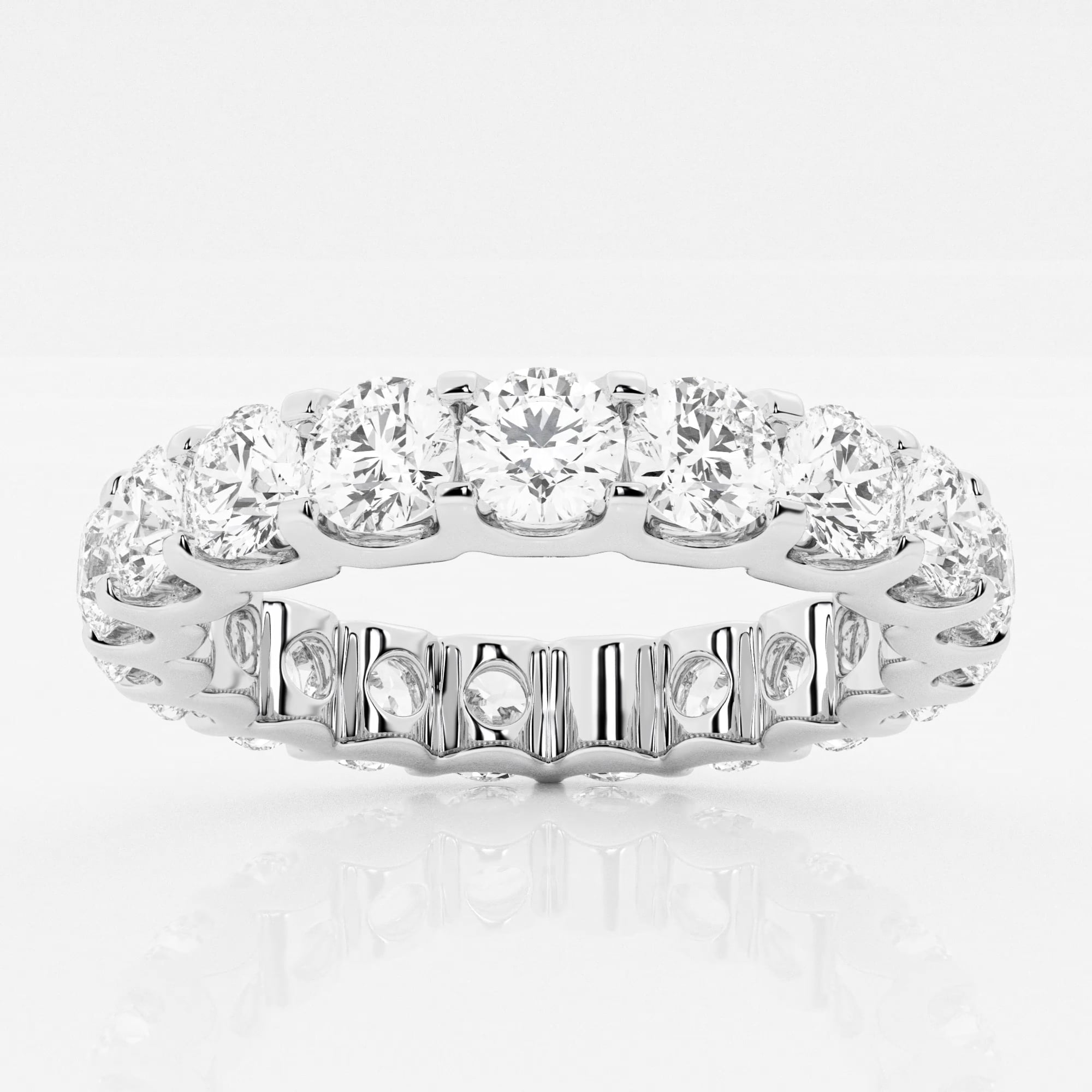 product video for 3 ctw U shaped Round Lab Grown Diamond Eternity Band - 3.5mm Width
