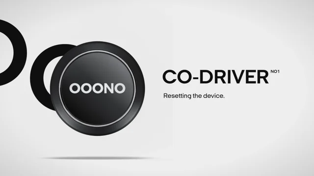 Reset guide  CO-DRIVER NO1 – OOONO