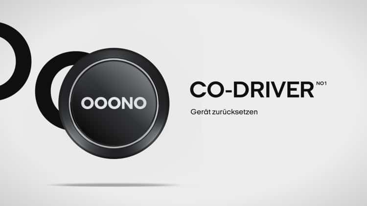 Resetting OOONO CO-DRIVER NO1 - German on Vimeo