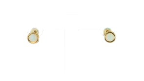 5mm Bezel-Set Opal Stud Earrings in 14kt Yellow Gold