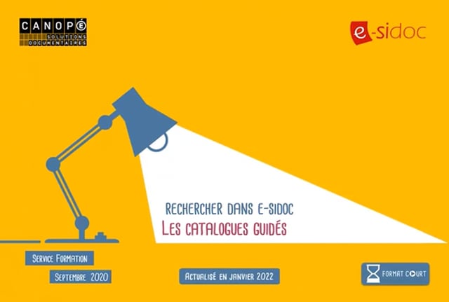 Les catalogues guidés en recherche dans e-sidoc
