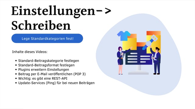 Einstellungen Schreiben