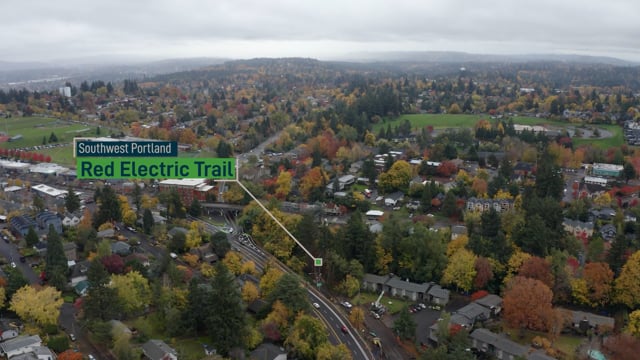 Red Electric Trail Bridge Construction at SW Beaverton-Hillsdale Highway and SW Capitol Highway