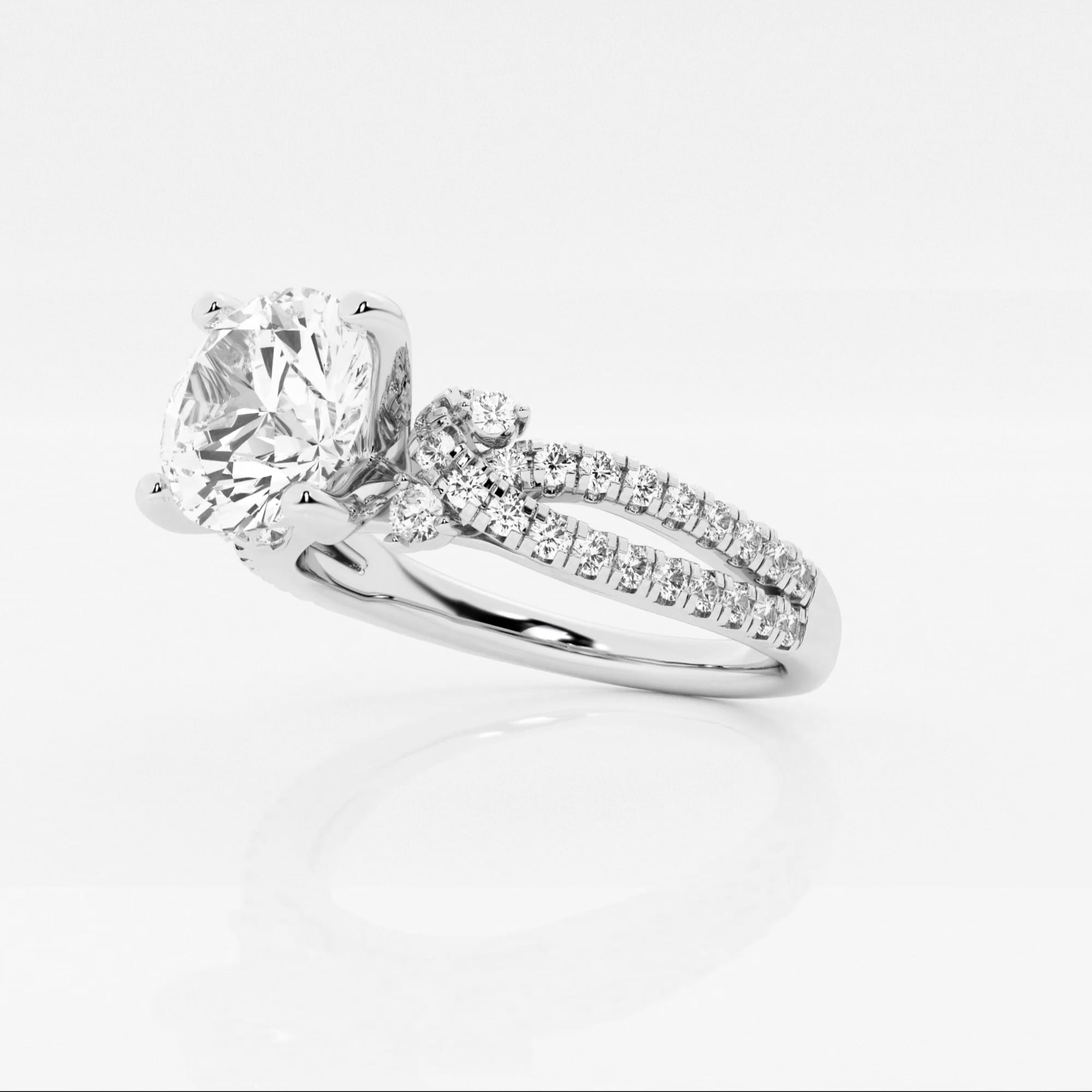product video for 2 ctw Round Lab Grown Diamond Petite Bow Engagement Ring