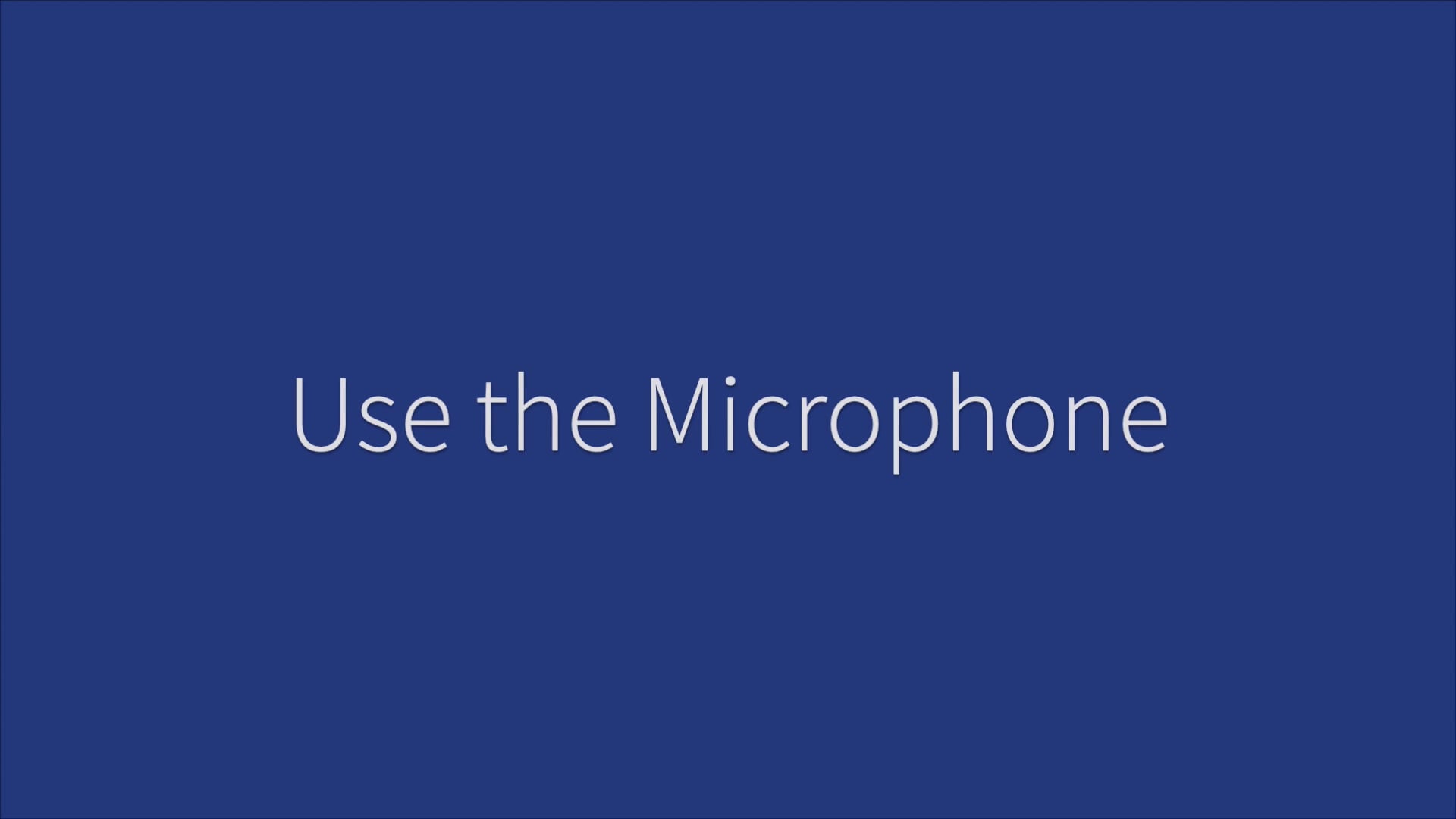 Use the Microphone on Vimeo