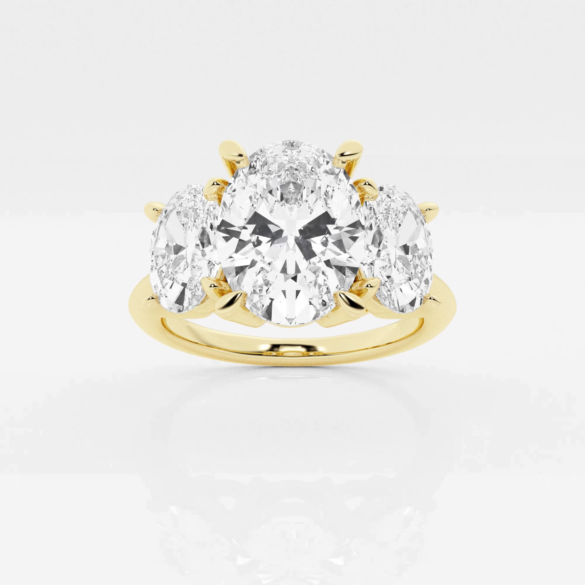 product video for 5 ctw Oval Lab Grown Diamond Three-Stone Ring
