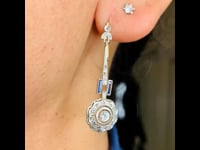 Diamond, Sapphire, 18ct Earrings 12846-2378