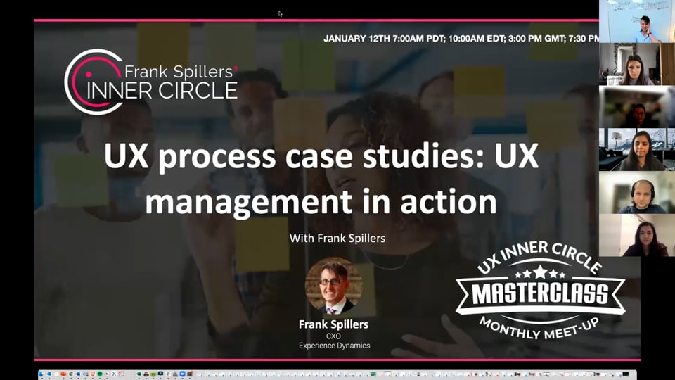 Masterclass: UX process case studies–UX management in action (1 of 2)