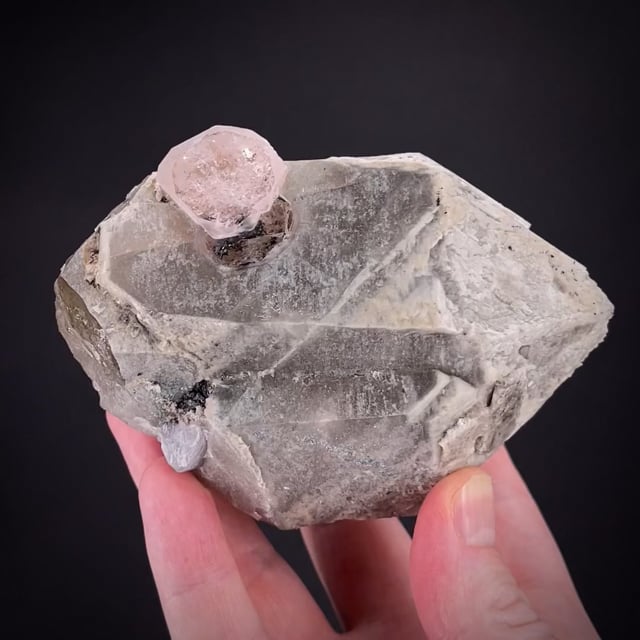 Gem Morganite on Quartz (ex Bill Larson) - old classic