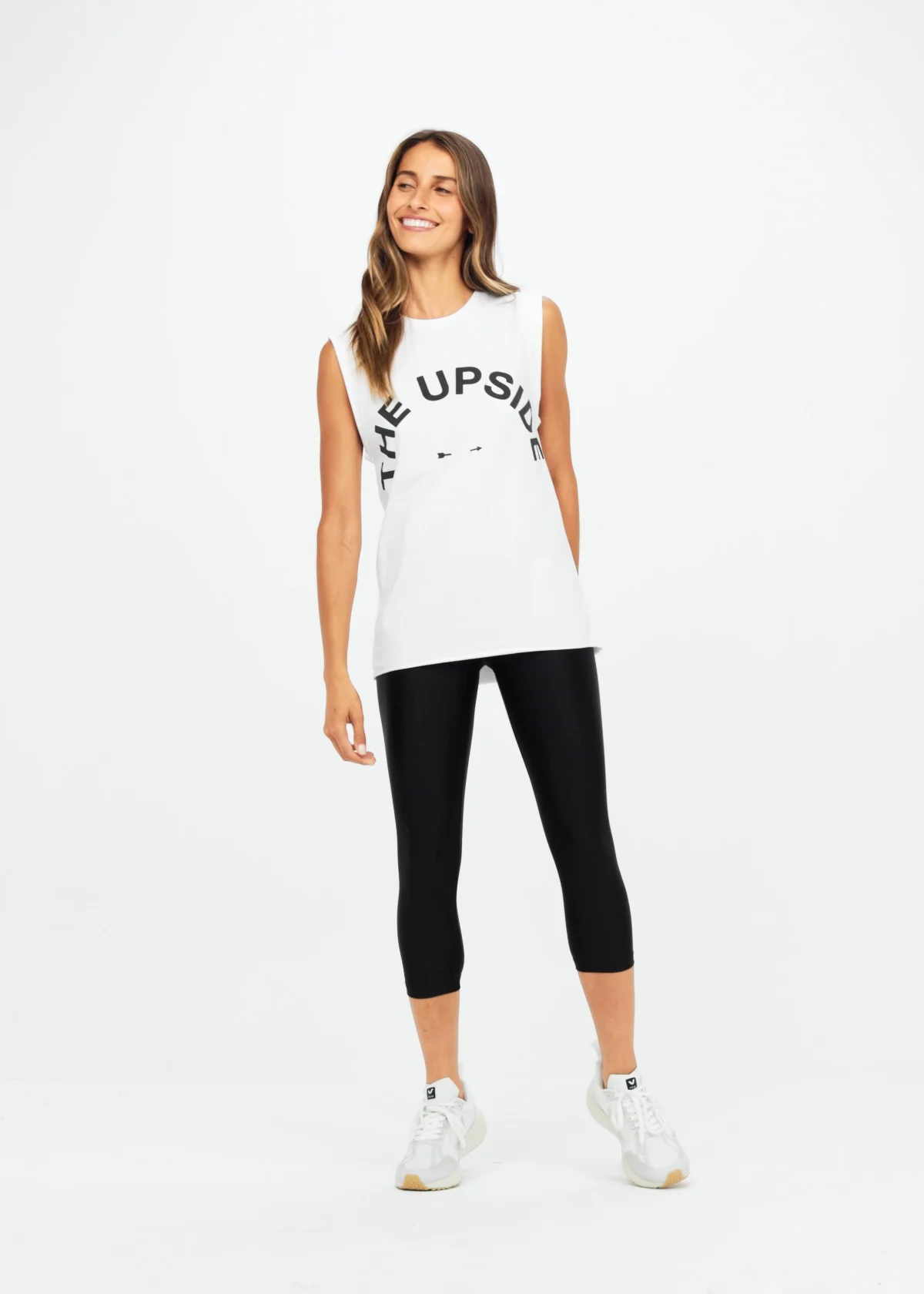 T-shirt Femme Just Cavalli Blanc Graphique Sans Manches - Taille S (IT 40), Neuf Avec étiquettes