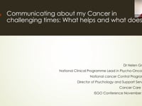 Communicating about my cancer in challenging times