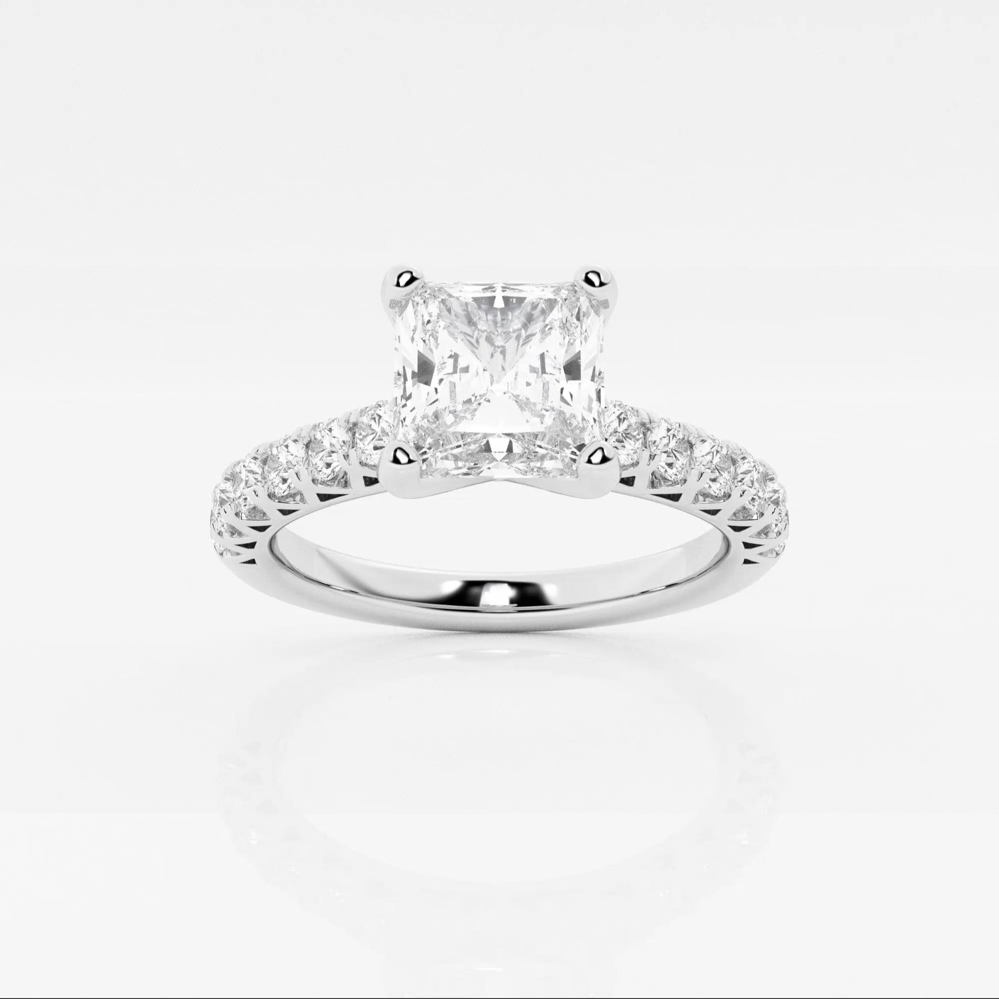 product video for 2 1/2 ctw Asscher Lab Grown Diamond Royal Crown Engagement Ring