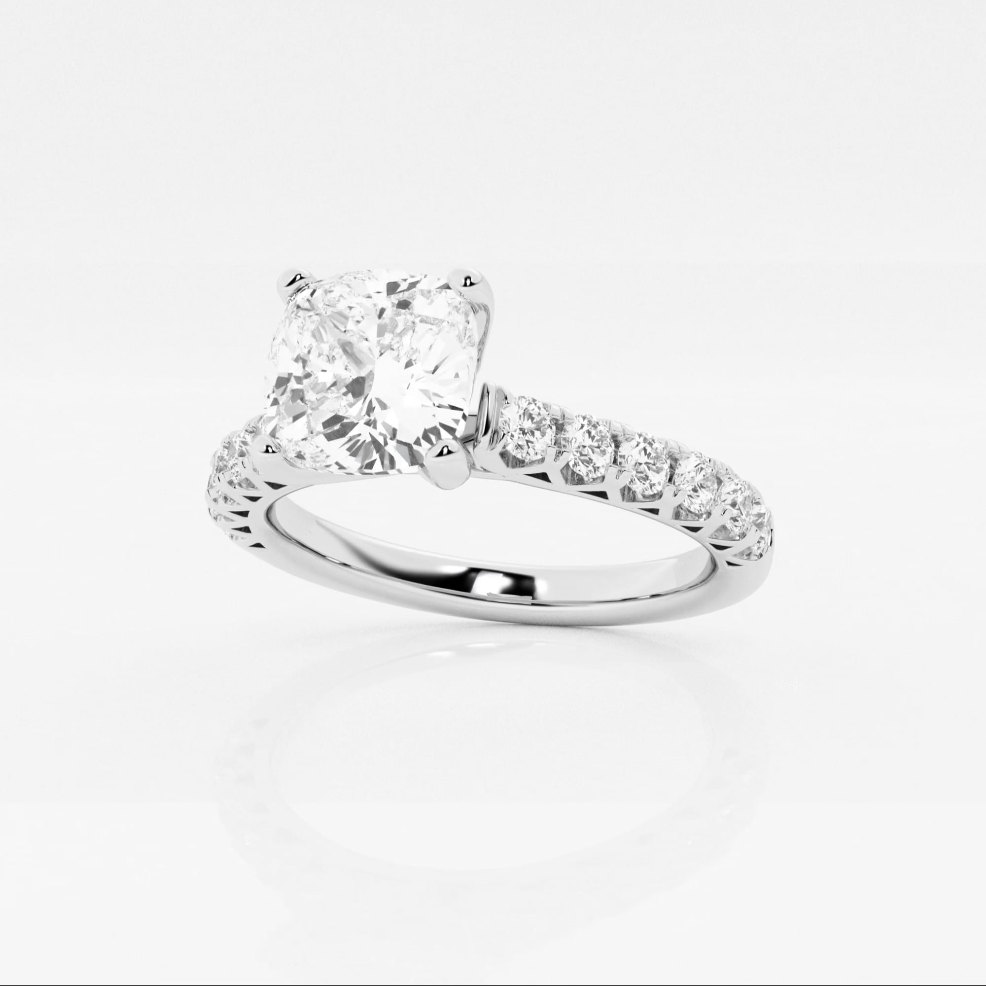 product video for 2 ctw Cushion Lab Grown Diamond Royal Crown Engagement Ring