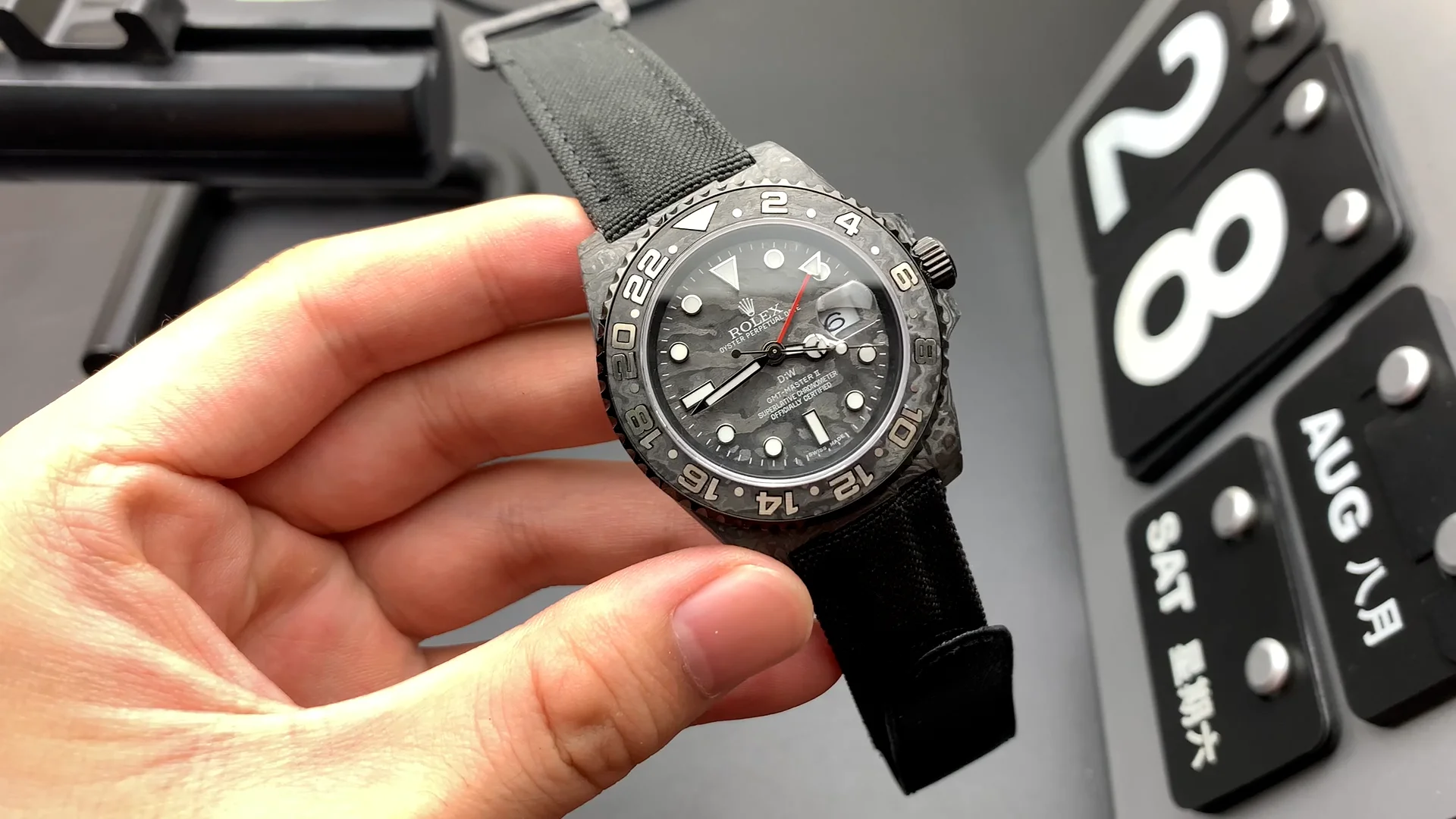 NOOB ロレックスGMTマスター Ⅱ（DIW）40mm カーボン 3186