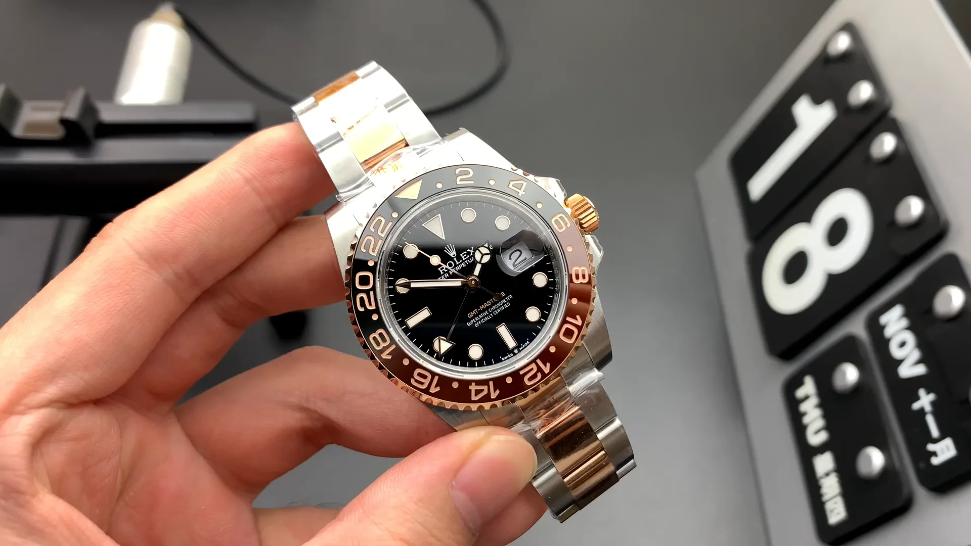 MODカスタム オマージュ GMT-MASTER II (輸入品。コメントでお問 ☆新品∮高品質☆GMTマスター2☆オマージュ☆MOD☆カスタム☆GMT