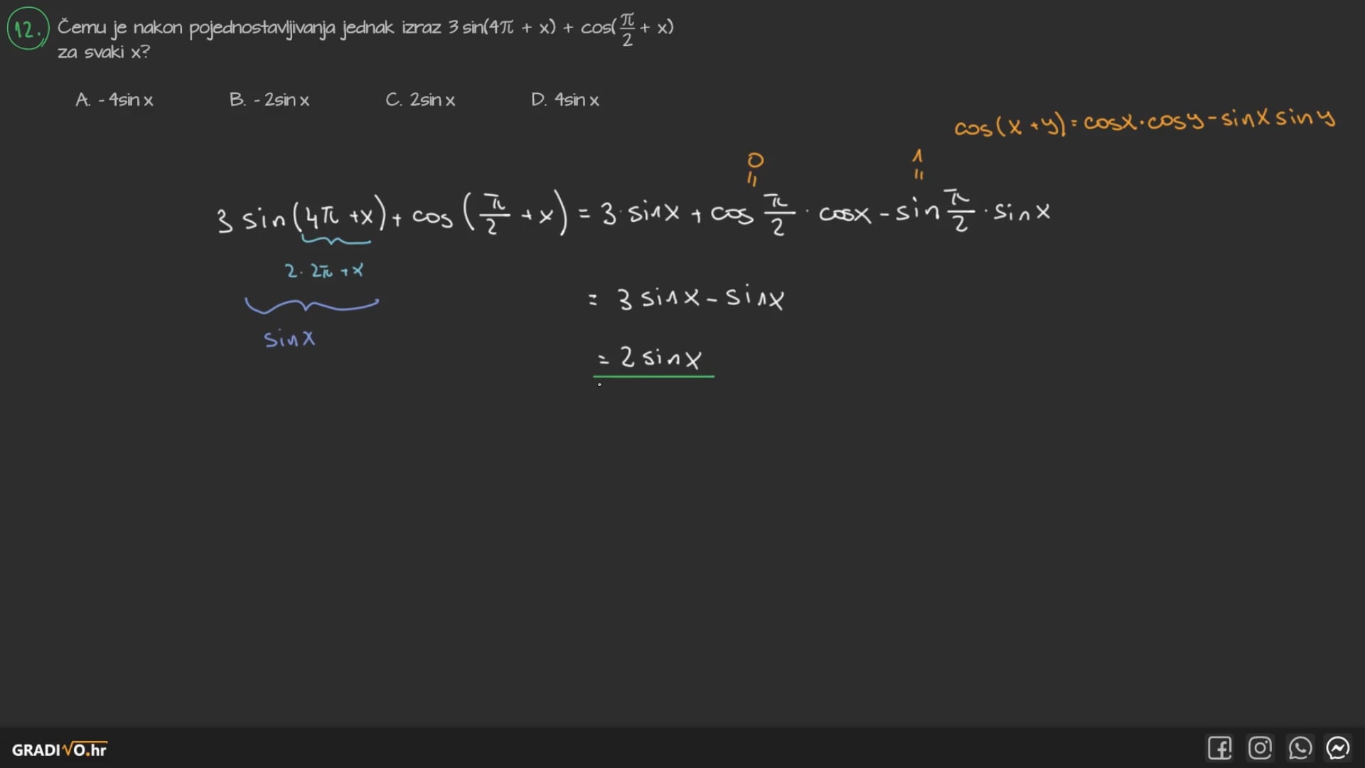 Matematika A - 2020. jesen, 12.