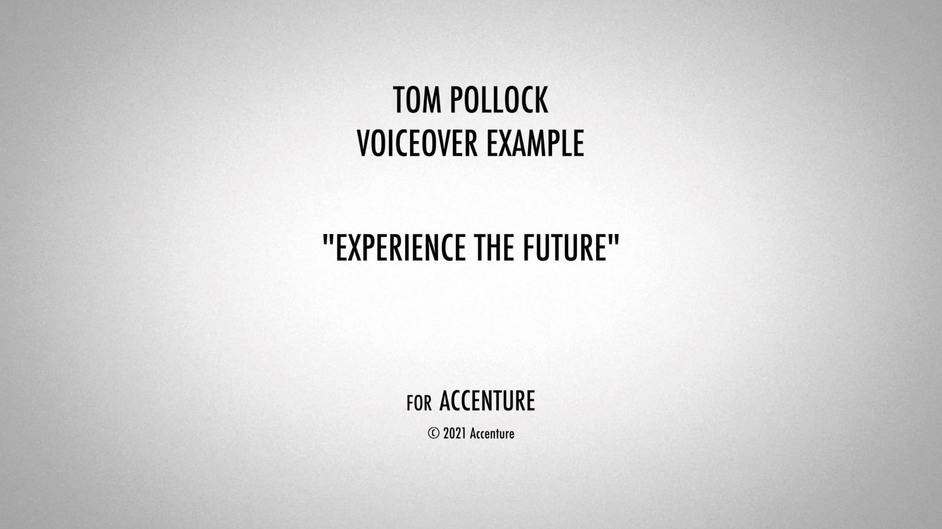 Voiceover Demo - Accenture
