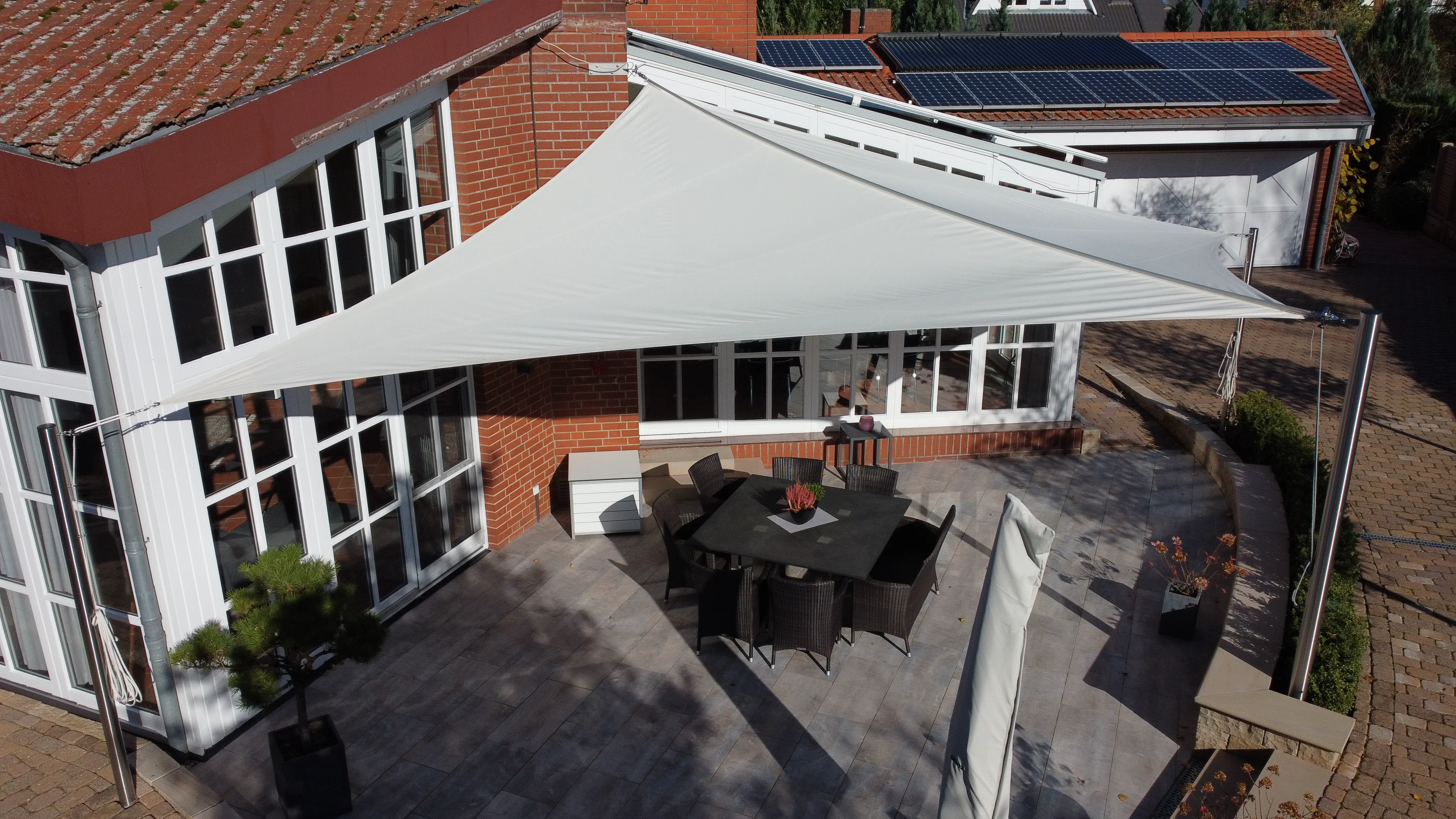 markise mietwohnung defekt pro.tec Klemmmarkise Stem ohne Bohren 150x120x220-309 cm Dunkelgrün equipment Nie wieder frieren im Color:Pearl White