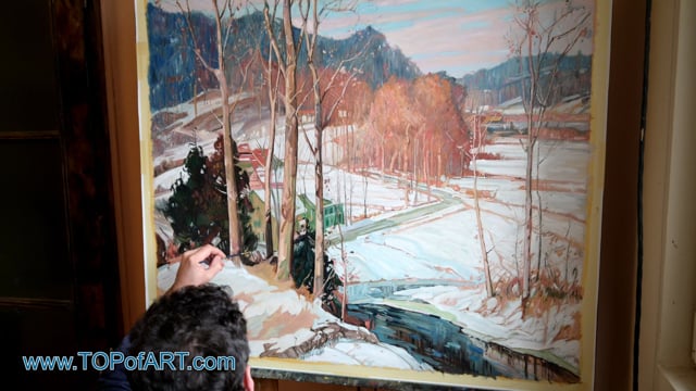Frederick Mulhaupt | The Valley Road | Painting Reproduction Video | TOPofART