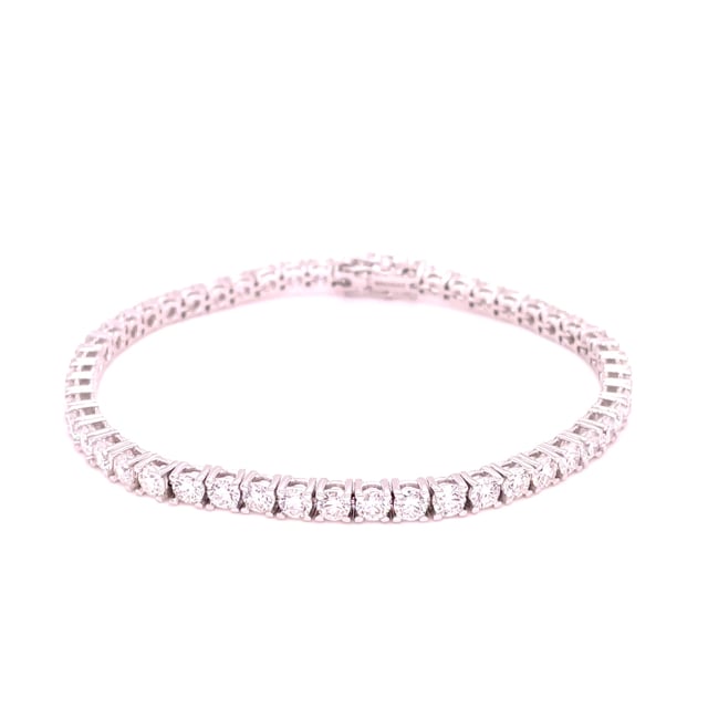 4.40 carat bracelet rivière en or blanc avec diamants