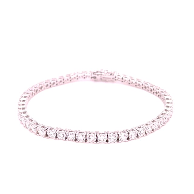 5.80 carat bracelet rivière en or blanc avec diamants