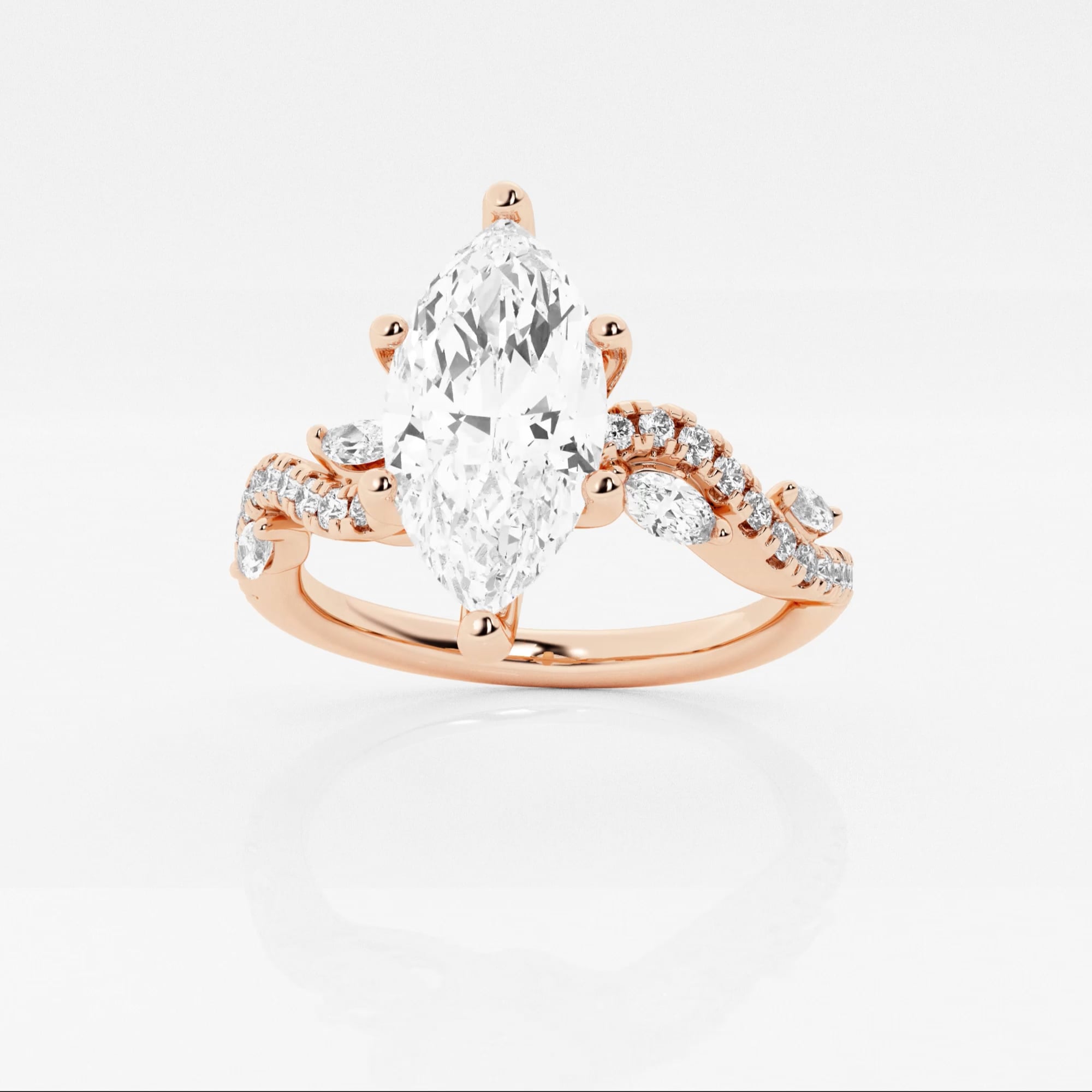product video for 1 7/8 ctw Marquise Lab Grown Diamond Marquise Vine Engagement Ring