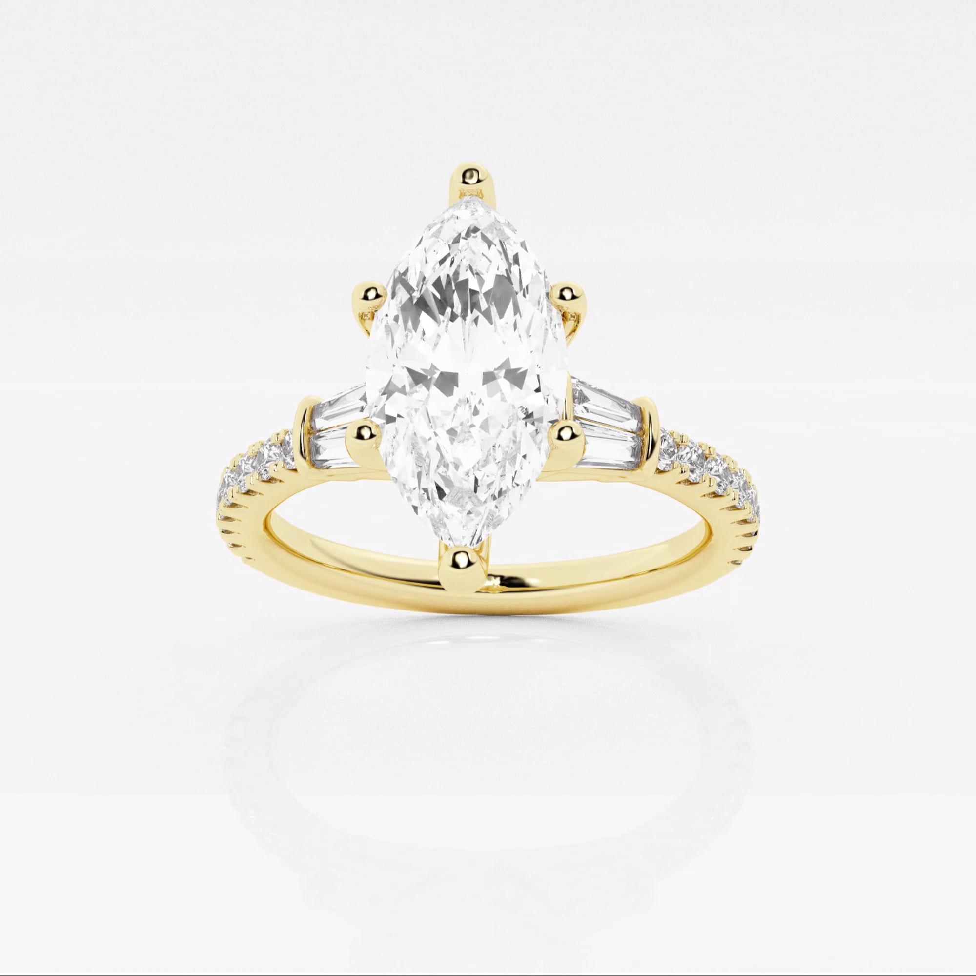 Everly 2 ctw Marquise Lab Grown Diamond Engagement Ring with