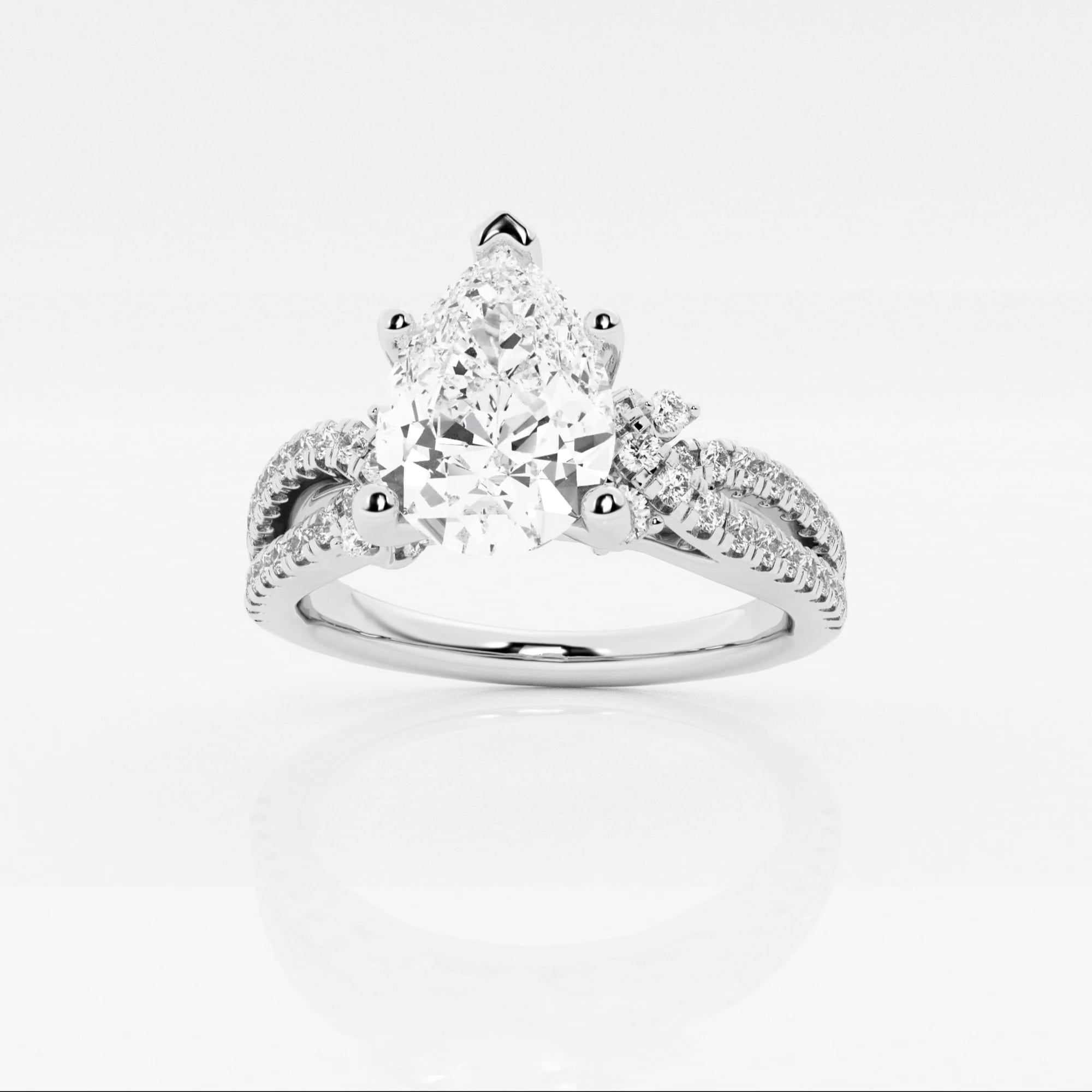 product video for 2 ctw Pear Lab Grown Diamond Petite Bow Engagement Ring