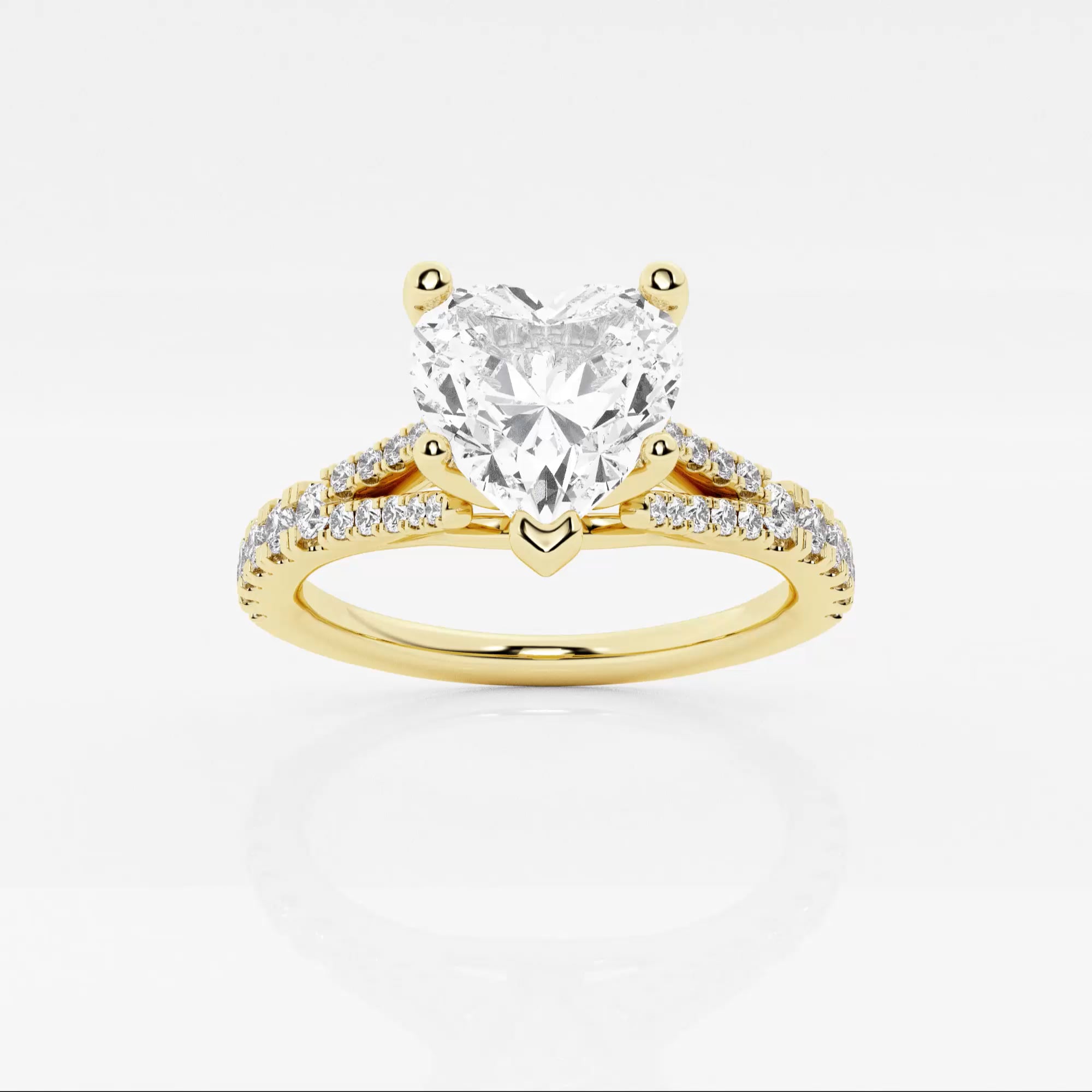 product video for 2 1/3 ctw Heart Lab Grown Diamond Split Shank Engagement Ring