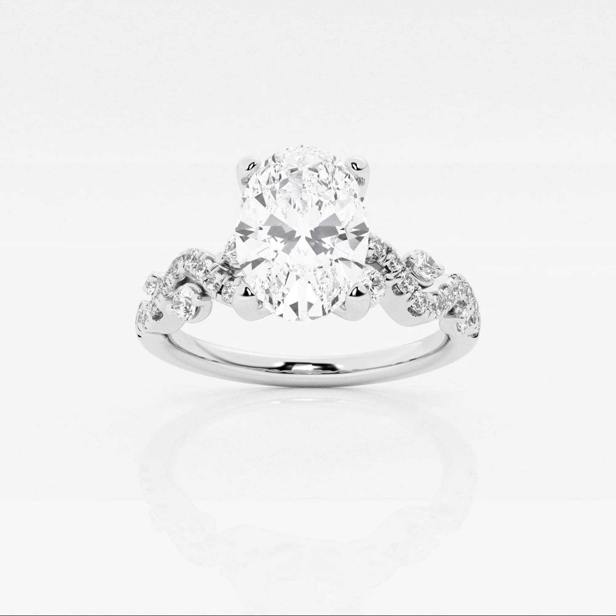 product video for 1 7/8 ctw Oval Lab Grown Diamond Vine Engagement Ring