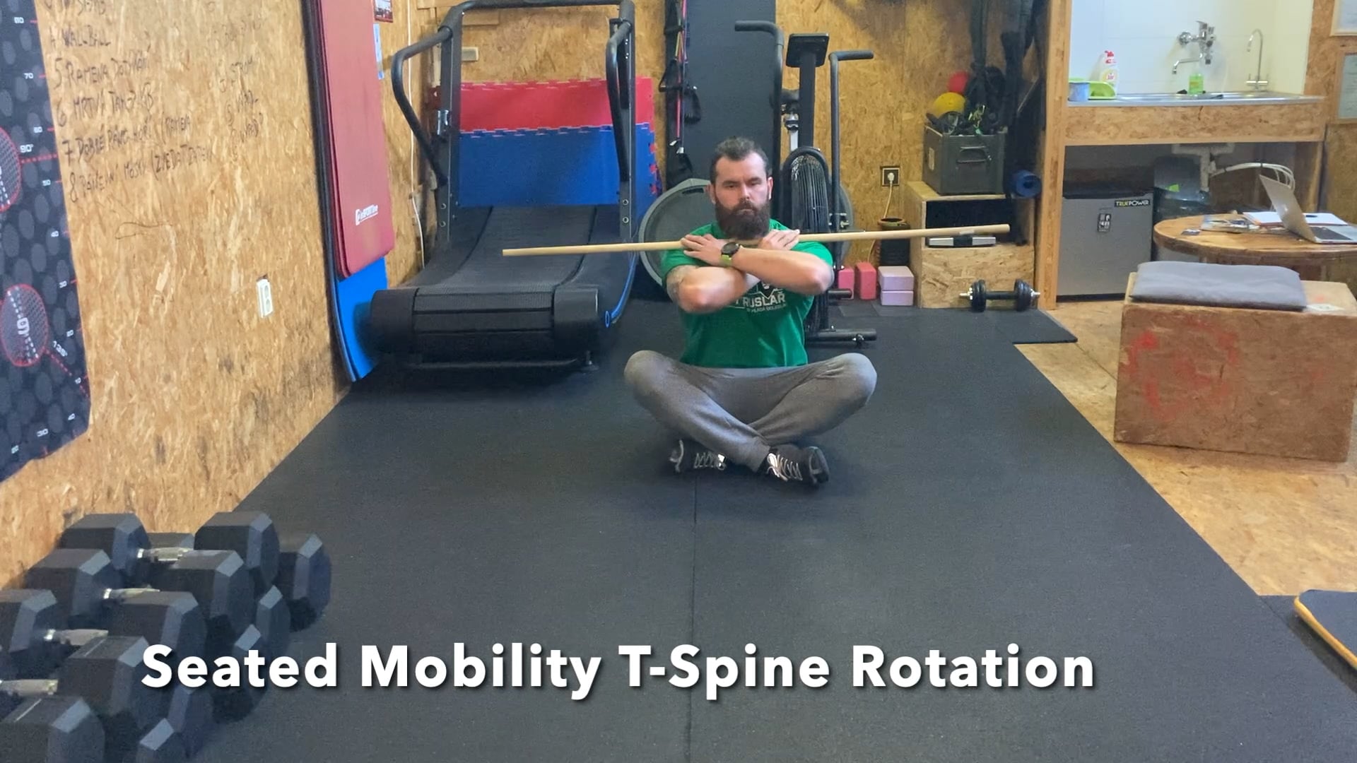 Seated Mobility - T-Spine Rotation on Vimeo