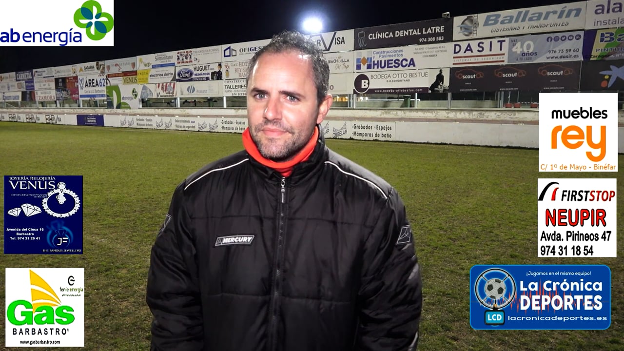 LA PREVIA / CD Sena - UDB Somontano / JOEL BORBÓN (Entrenador UD Barbastro Somontano) Jornada 12 / 2ª Regional - Gr 2-1