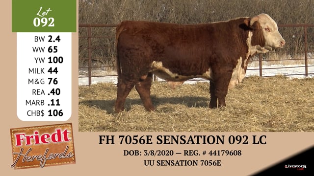 Lot #092 - FH 7056E SENSATION 092 LC