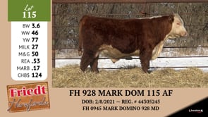 Lot #115 - FH 928 MARK DOM 115 AF