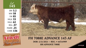 Lot #143 - FH 7088E ADVANCE 143 AF