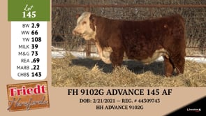 Lot #145 - FH 9102G ADVANCE 145 AF