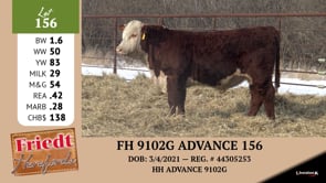 Lot #156 - FH 9102G ADVANCE 156