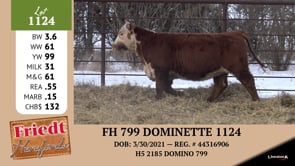 Lot #1124 - FH 799 DOMINETTE 1124