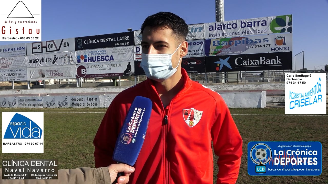 ÓSCAR LIMBERK (Jugador Barbastro) UD Barbastro 0-0 Santa Anastasia / Jornada 19 / 3ª División