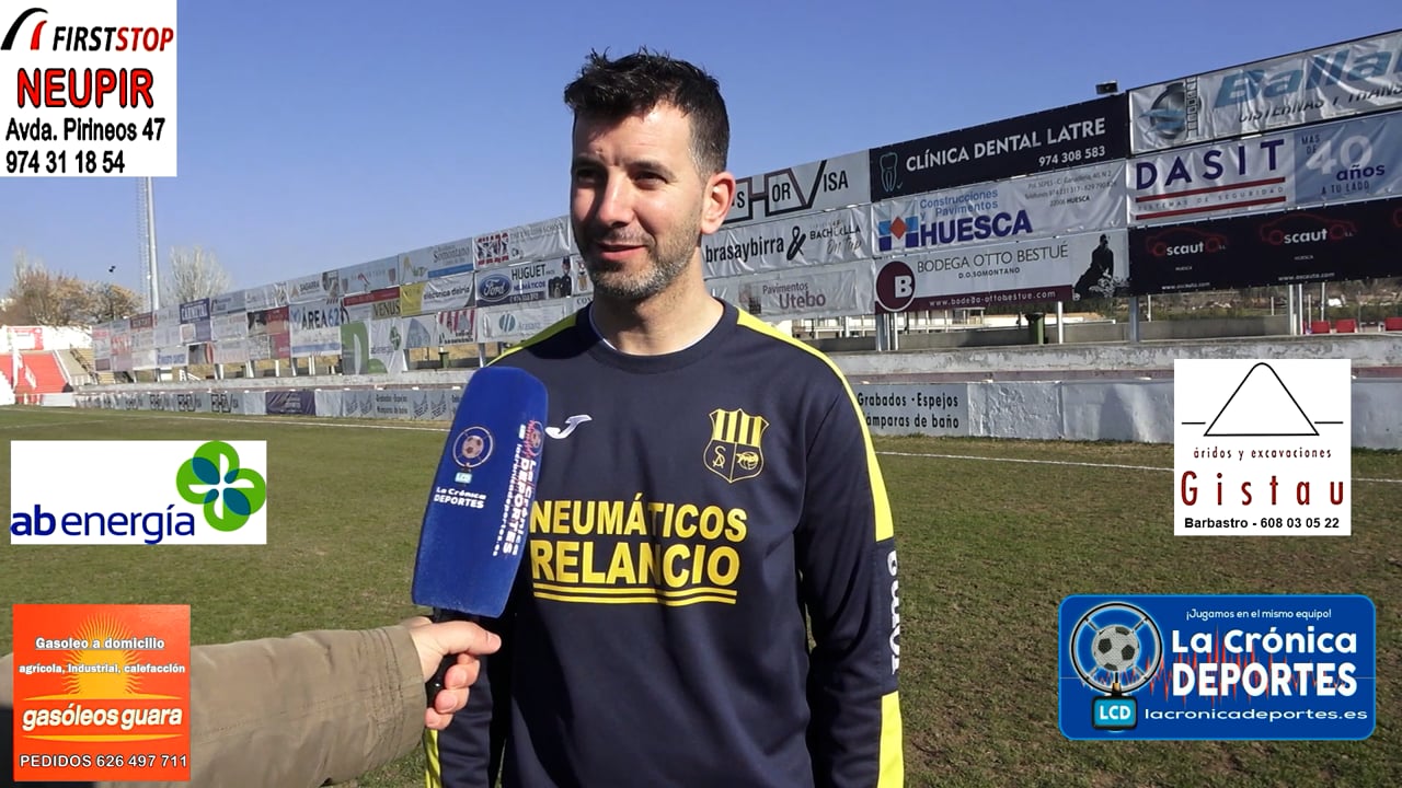 CARLOS GALLIZO (Entrenador Santa Anastasia) UD Barbastro 0-0 Santa Anastasia / Jornada 19 / 3ª División