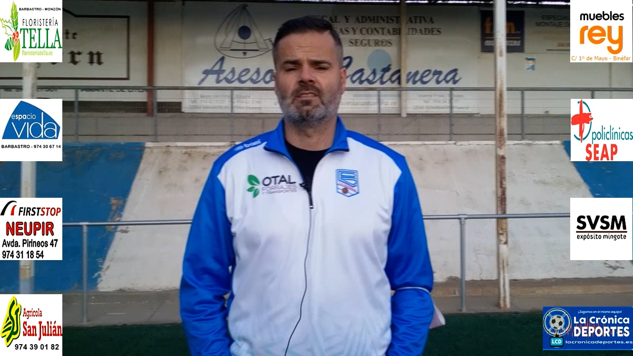 MOISÉS GUTIÉRREZ (Entrenador Sariñena) CDJ Tamarite 4-3 Sariñena / Jornada 16 / Preferente - Gr 1
