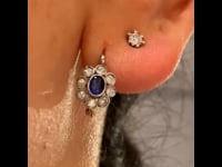 Sapphire, Diamond, Platinum Earrings 5598-4766