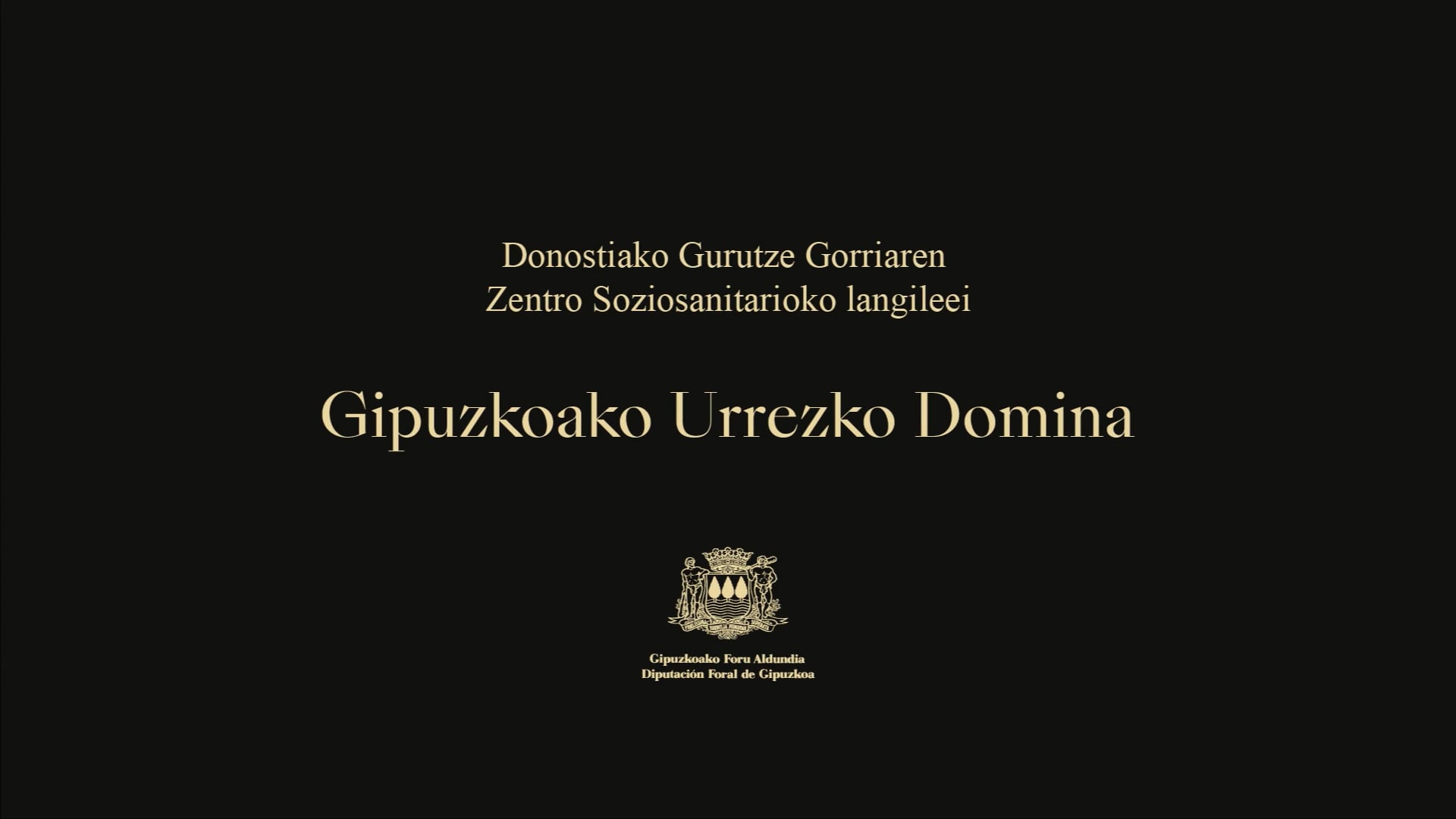 Medalla de ORO Diputacion 2021 - Gipuzkoako Urrezko Domina
