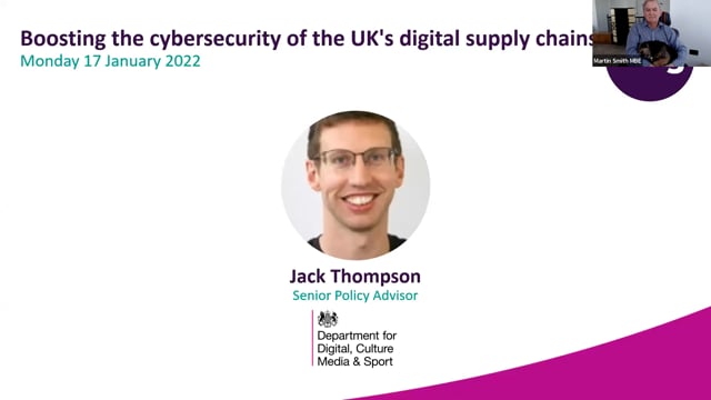 Monday 17 January 2022 - Boosting the cybersecurity of the UK's digital supply chains