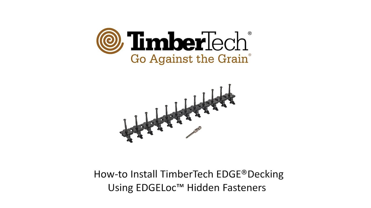 EDGELoc™ Hidden Fasteners - for TimberTech® EDGE™ on Vimeo